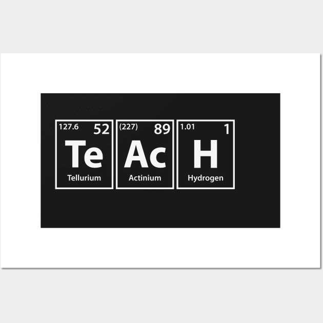 Teach (Te-Ac-H) Periodic Elements Spelling Wall Art by cerebrands